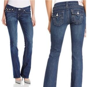 TRUE RELIGION BECKY BOOTCUT JEANS, SIZE 28